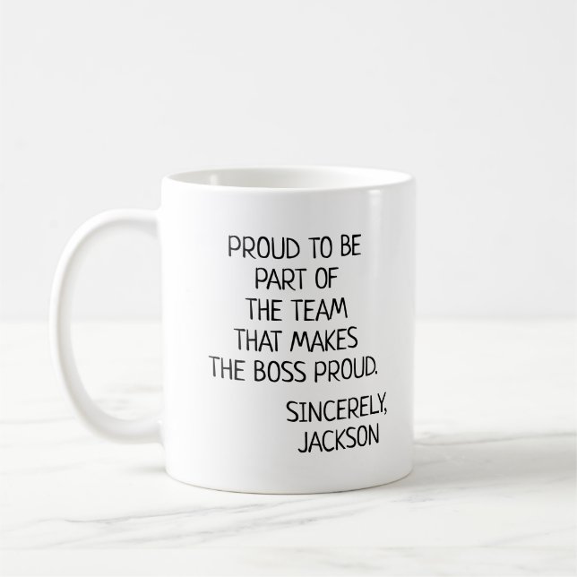 Mug Personnalisé pour rendre le patron fier (Gauche)
