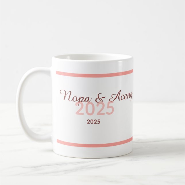 Mug Personnalisé Pregnany Genre Révéler Simple Minimal (Gauche)