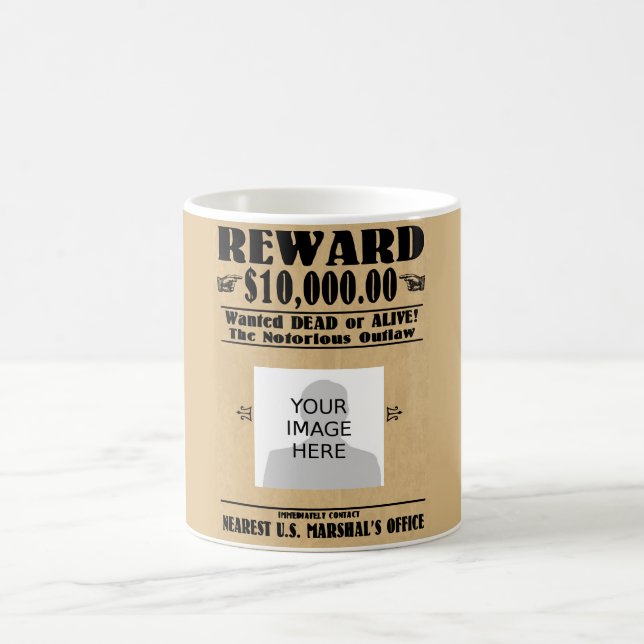 Mug Personnalisé Recherché mort ou vivant (Centre)