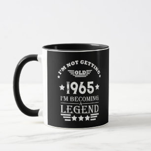 Mug Personnalisé vintage 60e anniversaire noir blanc
