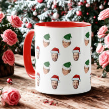 Personnalisé Visage 2 Photos Santa Hat Cadeau de N