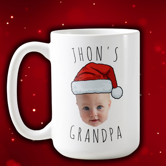 Mug Personnalisé Visage bébé Père Noël Chapeau Photo d (Créateur téléchargé)