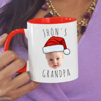 Personnalisé Visage bébé Père Noël Chapeau Photo d