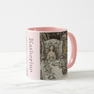 Mug Personnalisé votre nom Vintage Alice au pays des m