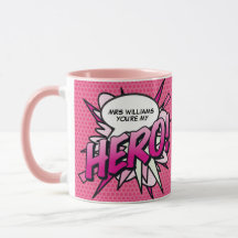 Personnalisé Vous êtes mon HERO Comic Book Pop Art