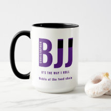 Personnalisée BJJ Way I Roll Jiu Jitsu Purple Belt