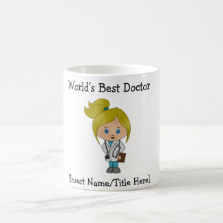 Mug Personnalisée Cute Femme Blonde Bleu-Eyed