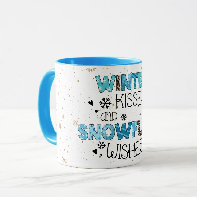 Mug Personnaliser des baisers d'hiver (Devant gauche)