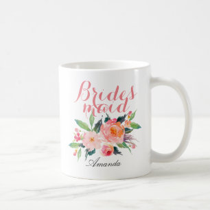 Mug Personnaliser Floral Bridesmaid