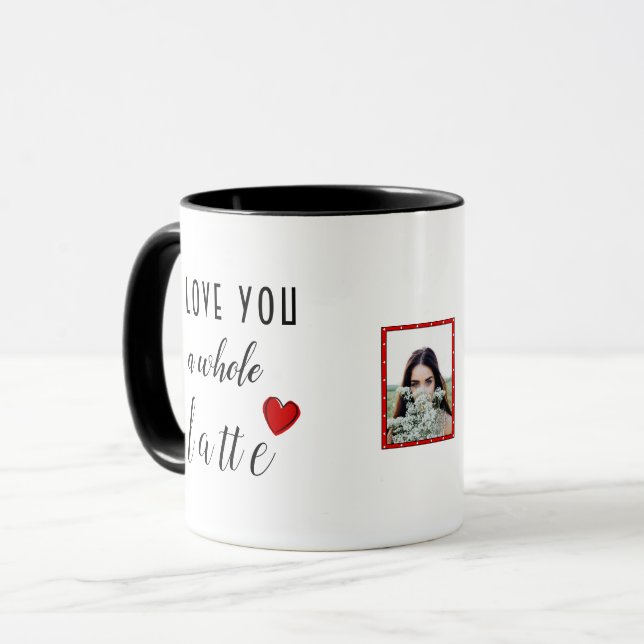 Mug Personnaliser Je T'Aime Un Coeur Latte Entier (Devant gauche)