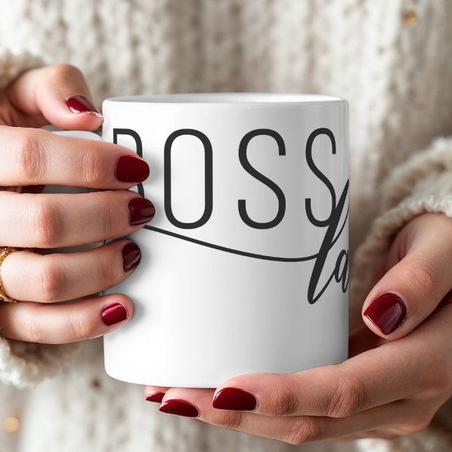 Mug Personnaliser la dame du patron (Show your appreciation for a boss lady with this personalized mug.)
