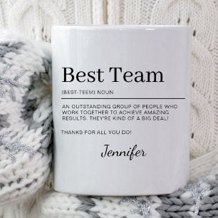 Mug Personnaliser la meilleure équipe Appréciation du 