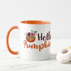 Mug Personnaliser l'Citrouille d'automne Orange Hello