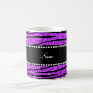 Mug Personnaliser le nom neon violet parties scintilla