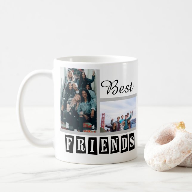Mug Personnaliser Moderne Best Friends Chic Citation (Avec donut)