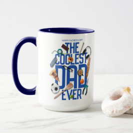 Mug Personnaliser Moderne Le Père le plus cool jamais