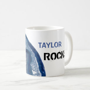 Mug *~* Personnaliser NOM ROCKS Crystals Géode Agate