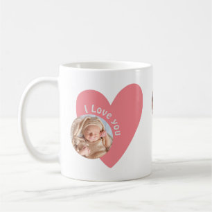 Mug Personnalisez le cadeau bébé avec 4 photos et mess