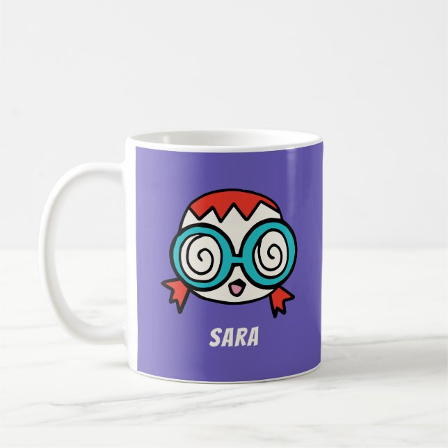 Mug Personnalisez votre nom avec un drôle de visage de (Gauche)