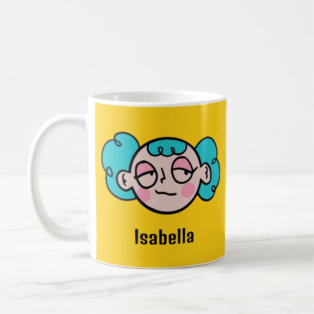 Mug Personnalisez votre nom avec un drôle de visage de (Gauche)