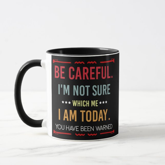 Mug Personnalité Drôle Sarcastique Matin Attitude Pour (Gauche)