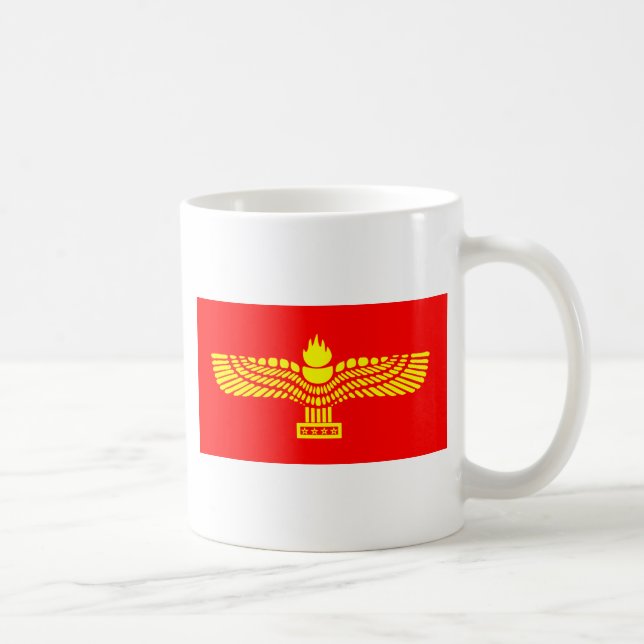 Mug Personnes Aramaic de Syriac, drapeau de la Syrie (Droite)