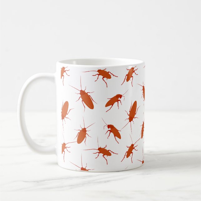 Mug Pest Controller Funny Cockroach Patterned (Gauche)