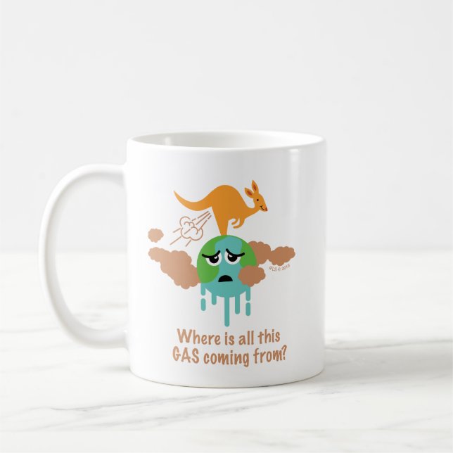 Mug Pet de méthane de kangourou (Gauche)