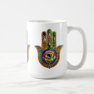Mug Pétales de fleurs colorés Turquoise Troisième Œil