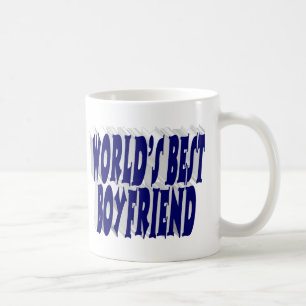 Mug Petit ami avec demi-typographie bleu foncé
