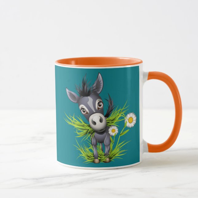 Mug Petit âne gris brun (Droite)
