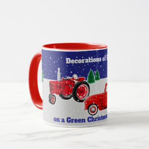Mug Petit Camion rouge et Wagon et Vieux Camion rouge