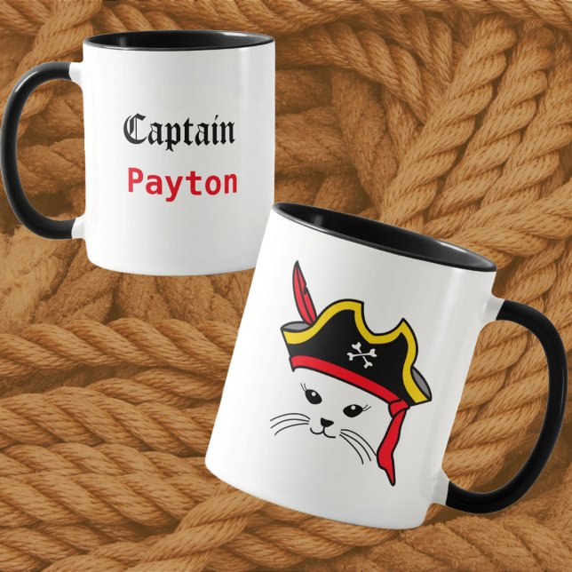 Mug Petit chat Pirate personnalisable (Créateur téléchargé)