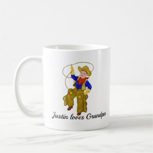 Mug Petit Cowboy Vintage, grand-père amoureux