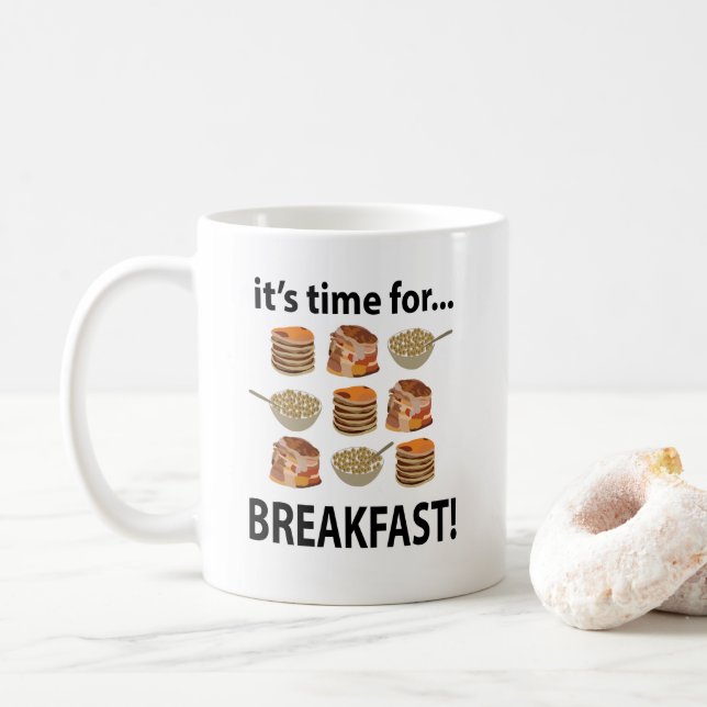 Mug Petit Déjeuner Son Heure De Petit Déjeuner (Avec donut)