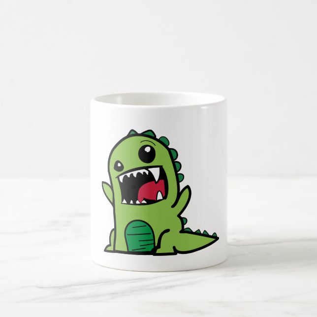 Mug Petit dinosaure vert adorable (Centre)