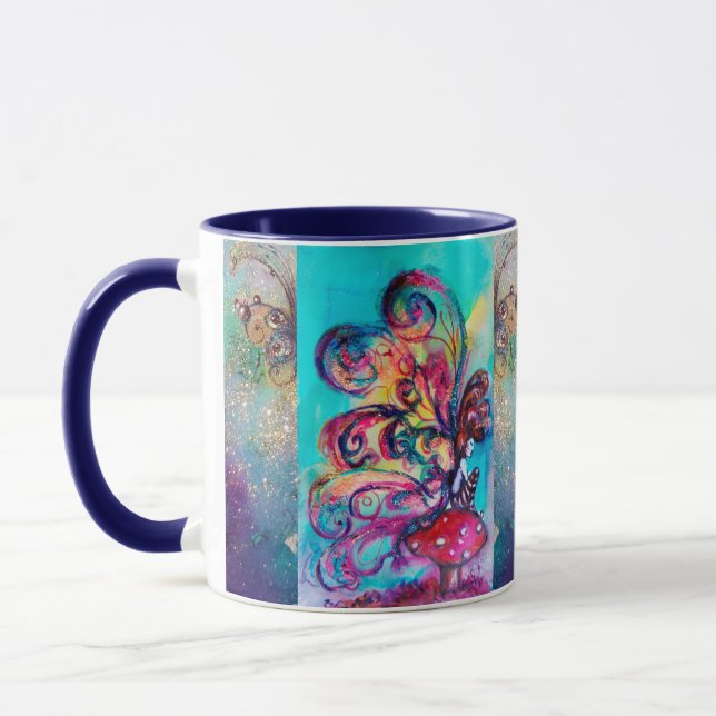 Mug Petit Elfe de Champignons Imaginaire rose Monogram (Gauche)