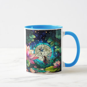 Mug Petit Fée en Vitrail avec Libellule