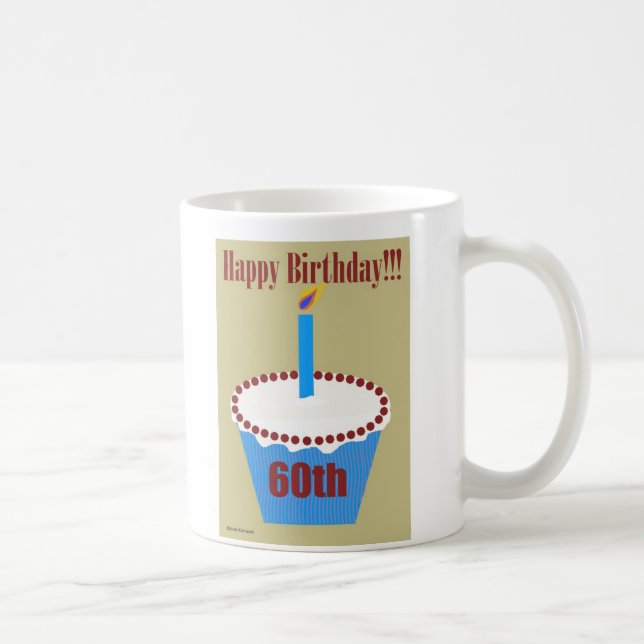 Mug Petit gâteau soixantième d'anniversaire (Droite)