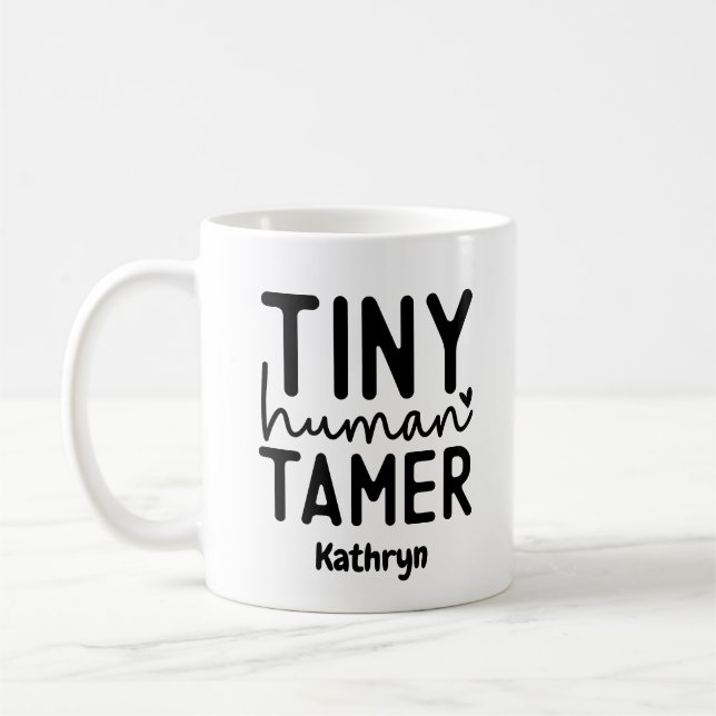 Mug Petit Humain Tamer Sarcastique Funny Maman Cadeau (Gauche)