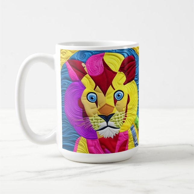 Mug Petit Lion Cub Quilt Comme Design (Gauche)