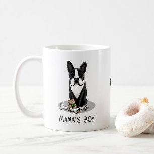 Mug Petit Mama's Boy Boston Terrier (noir)