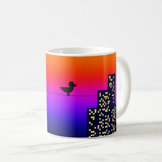 Mug Petit oiseau dans la Big City (Devant droit)