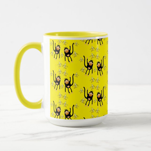 Mug Petit Singe Et Bananes (Gauche)
