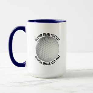 Mug Petit texte BLEU NAVY Combinaison 450g Golfe perso