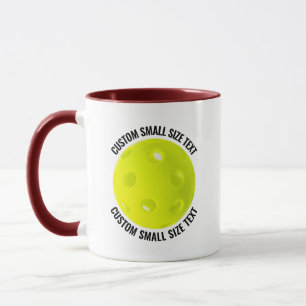 Mug Petit texte MAROON Combo 11oz Pickleball personnal