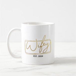 Mug Petite Amie en Or Année de Mariage Personnalisée