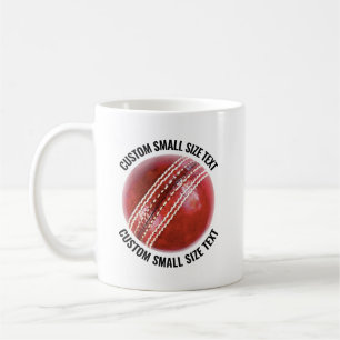 Mug Petite Balle de Cricket Personnalisée Texte 330g P