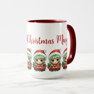 Mug Petite Fille Elfe Noël Magie Personnalisée