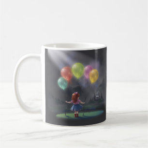 Mug Petite fille mignonne avec des ballons